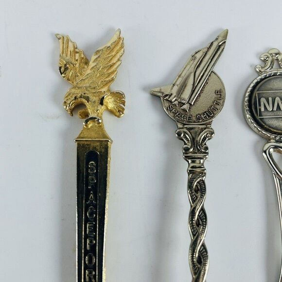 NASA Space Shuttle Souvenir Spoon LOT Collectible Spaceport Kennedy Space Center - Picture 3 of 6